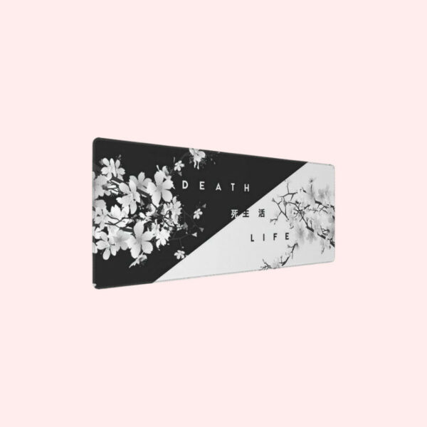 Unieke zwart-witte muismat | zwart & wit | LIFE & DEATH